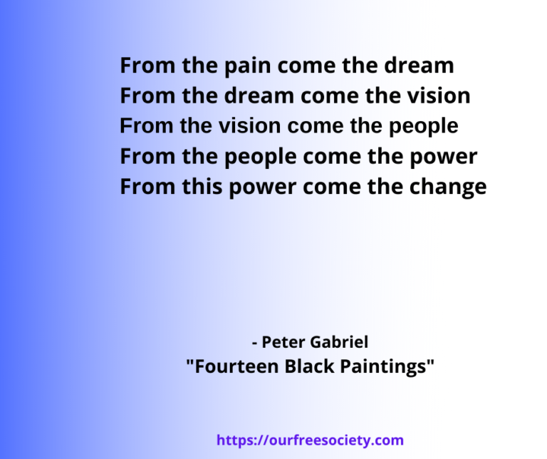 From the pain come the dream