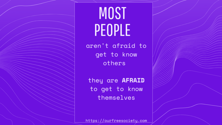 Most people are afraid