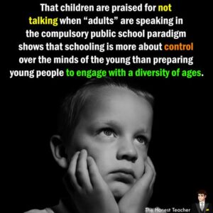 Children praised for not talking in school in all about control