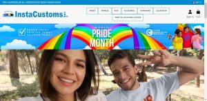Insta Customs promoting being gay