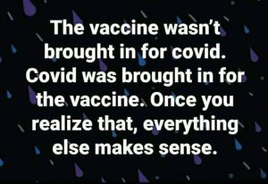Covid was brought in for the vaccine